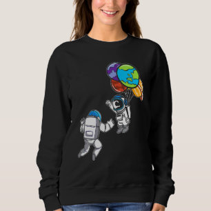 Sweatshirt Astronaut Planet Balloon Exploration de l'espace