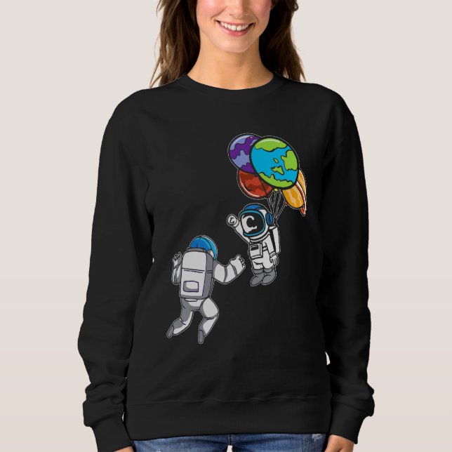 Sweatshirt Astronaut Planet Balloon Exploration de l'espace (Devant)