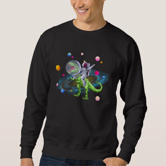 Sweatshirt Astronaute à cheval sur le dinosaure Space Rex Sys (Devant)