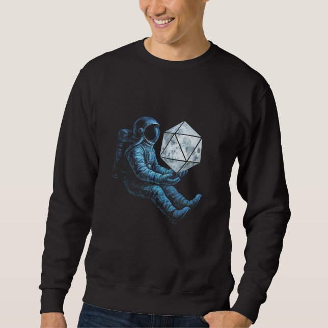 Sweatshirt Astronaute avec dés de Lune (Devant)