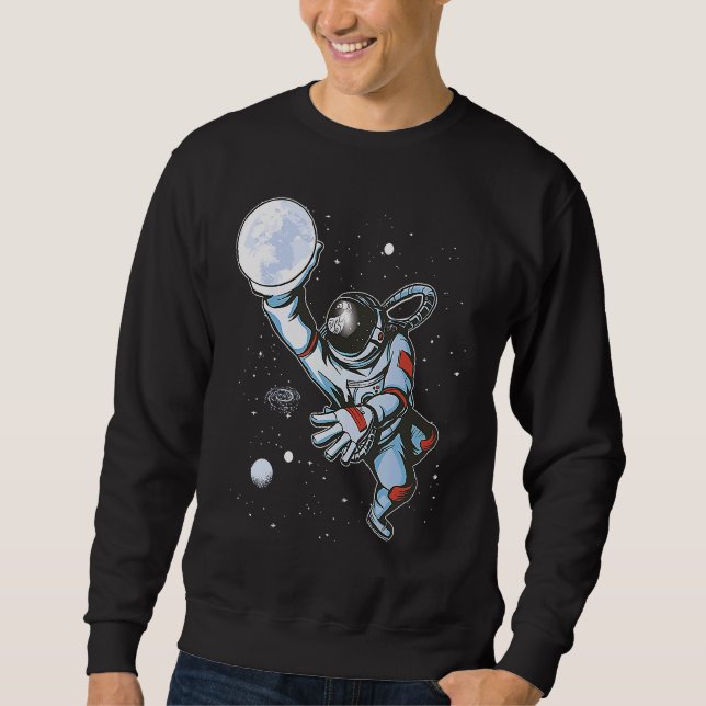 Sweatshirt Astronaute de basketball spatial (Devant)