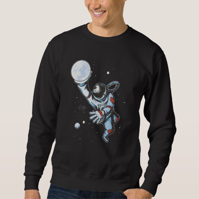 Sweatshirt Astronaute de basketball spatial (Devant)
