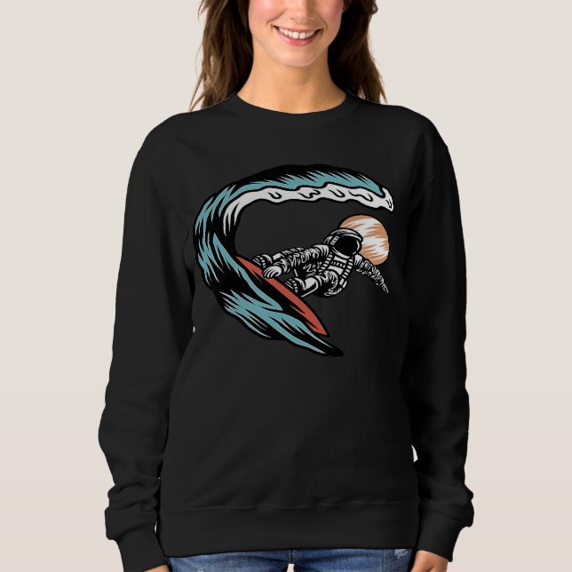 Sweatshirt Astronaute de surf (Devant)