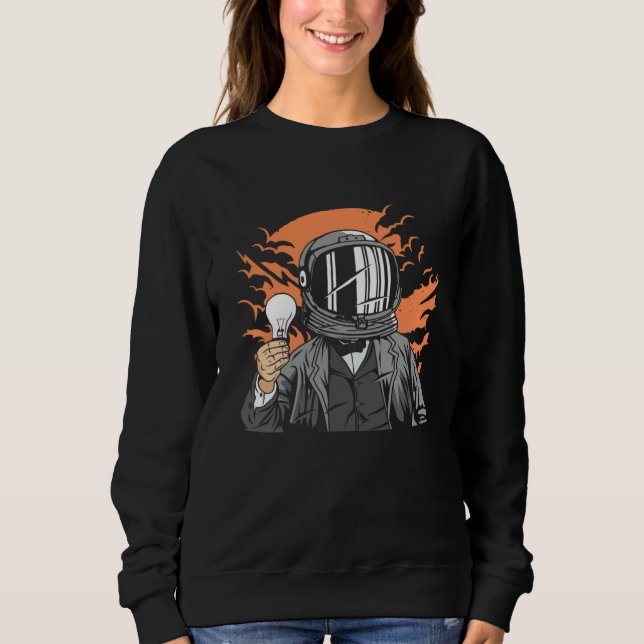 Sweatshirt Astronaute Électricien, Reflet du Soleil Spaceman  (Devant)