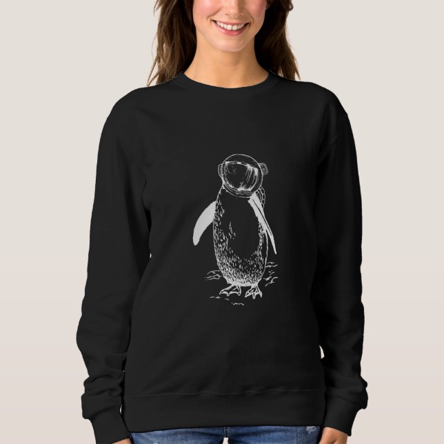 Sweatshirt Astronaut's Penguin surreal (Devant)