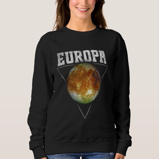 Sweatshirt Astronomie du système solaire Europa Moon Jupiter  (Devant)