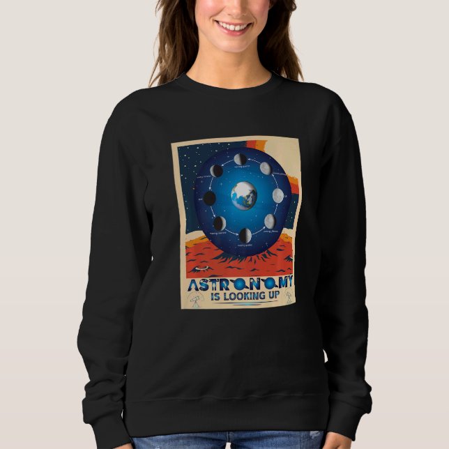 Sweatshirt Astronomy is looking up  Kids Adults Astrology (Devant)