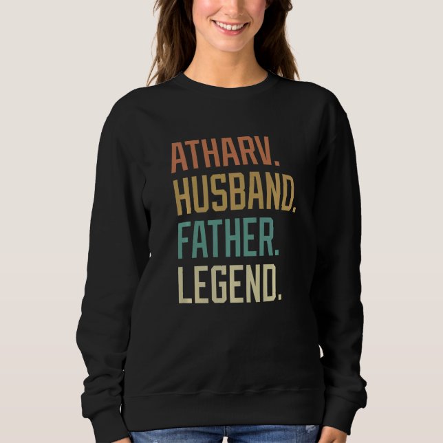 Sweatshirt Atharv Husband Father Legend Father's Day Retro (Devant)