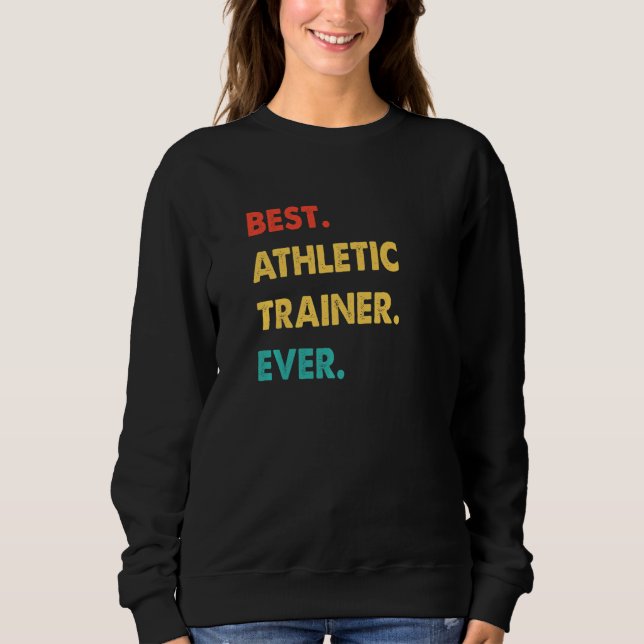 Sweatshirt ATHLETIC TRAINER Profession Rétro Meilleur TR ATHL (Devant)