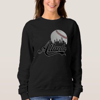 Sweatshirt Atlanta Skyline Atlanta Georgia Baseball Cityscape