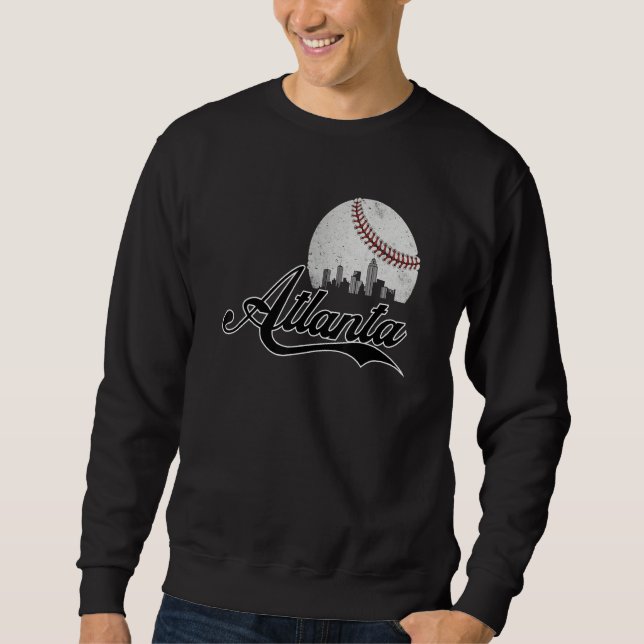 Sweatshirt Atlanta Skyline Atlanta Georgia Baseball Cityscape (Devant)