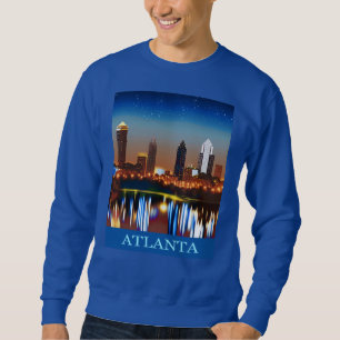 Sweatshirt Atlanta Skyline par nuit avec réflexions