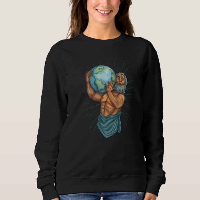 Sweatshirt Atlas Carrying Wold Greek Mythology   (Devant)