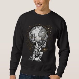 Sweatshirt Atlas tenant le globe Mythologie Conception célest