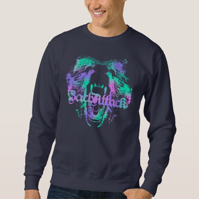 Sweatshirt Attaque d'ours de Pyschodelic (Devant)