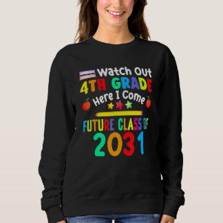 Sweatshirt Attention 4e année, j'arrive ! Future promotion de