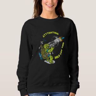 Sweatshirt Attention Tenir Comme Ça Arme Fusée Bazooka