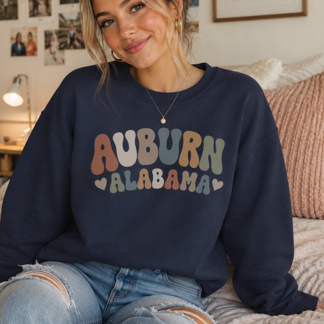 Sweatshirt Auburn Alabama Mignon Rétro (Créateur téléchargé)