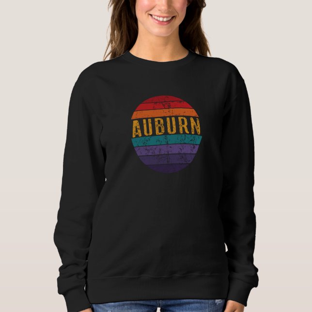 Sweatshirt Auburn Alabama Pacific Coast Sunset 5 Distressed (Devant)
