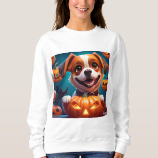 Sweatshirt AUCUN Trucs JUSTE traiter mignon Halloween Chiot O