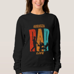 Sweatshirt Augusta Native Funny State Drapeau Papa Parent Béb