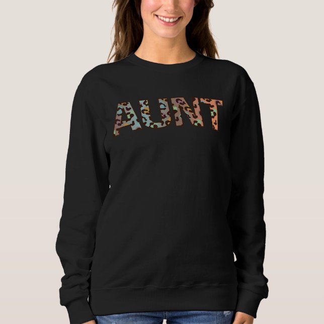 Sweatshirt Aunt Leopard Print Cute Mother Grandma Matching Fa (Devant)