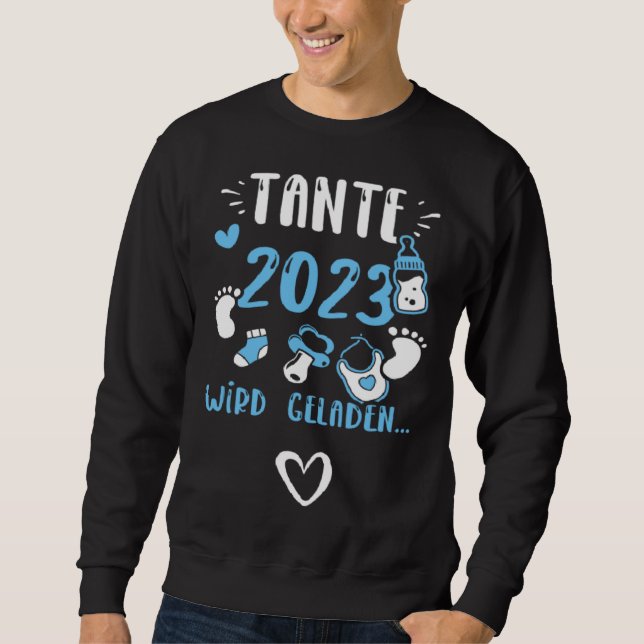 Sweatshirt Aunt Tante 2023 Wird Geladen   Baby Boy Sayings (Devant)