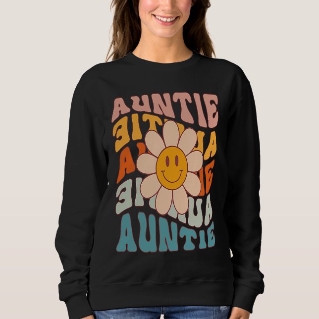 Sweatshirt Auntie Smiling Flower Cute Aunt Niece Nephew Idea (Devant)