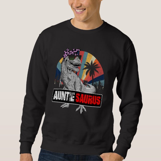 Sweatshirt Auntiesaurus Rex Dinosaur Auntie Saurus Famille Ma (Devant)