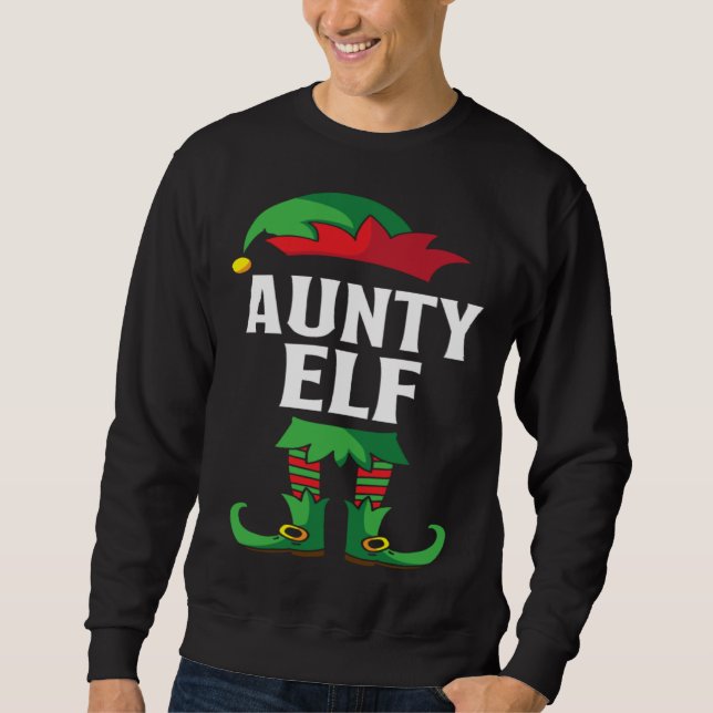 Sweatshirt Aunty Elf Costume Christmas Holiday Matching Famil (Devant)