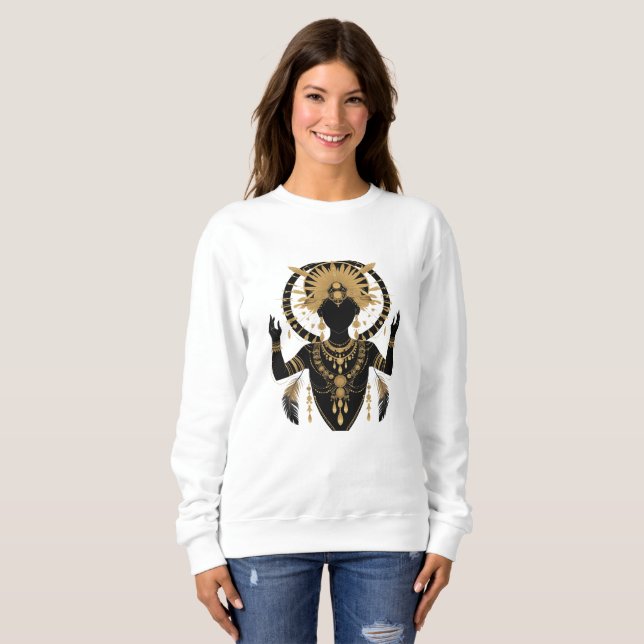 Sweatshirt Aura de Déesse Dorée (Devant entier)