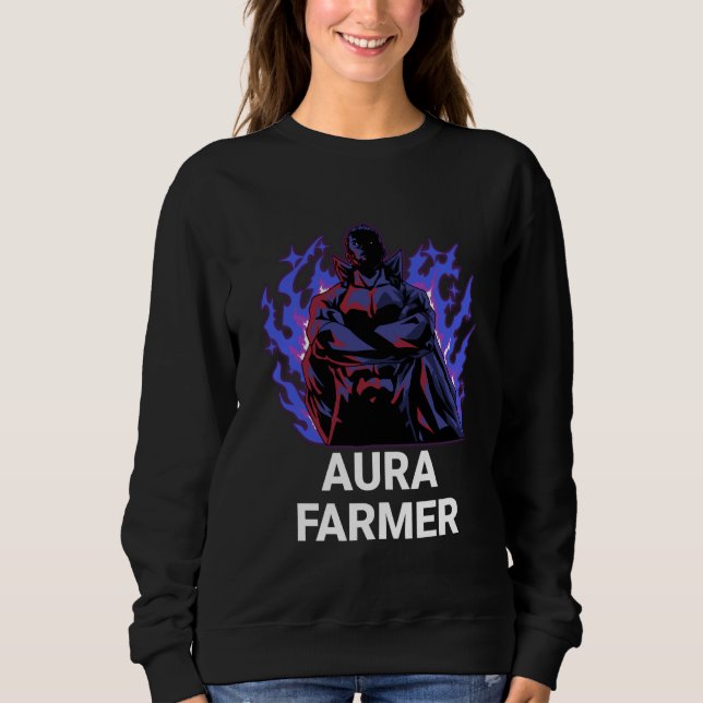 Sweatshirt Aura Farmer Cool Anime Super Hero (Devant)