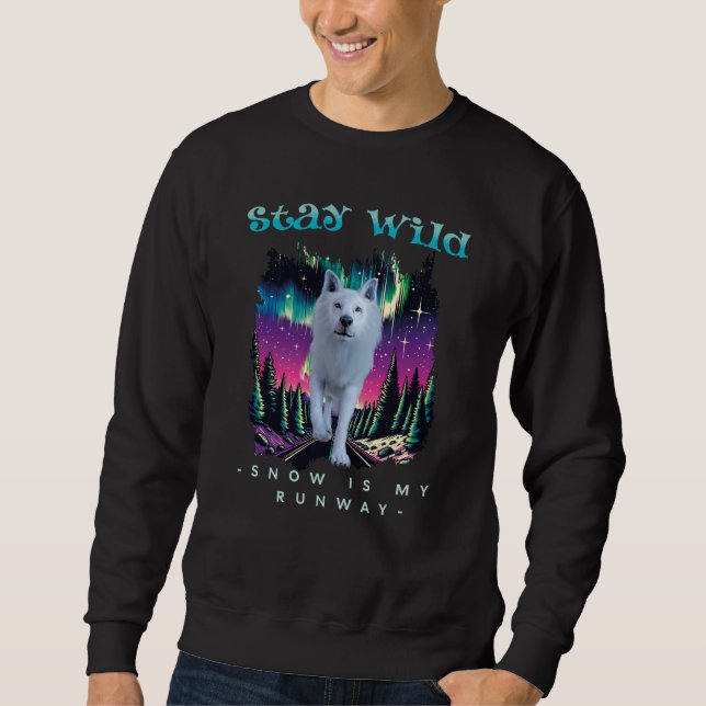 Sweatshirt Aurora Wolfcore Reste Sauvage Citation Art (Devant)