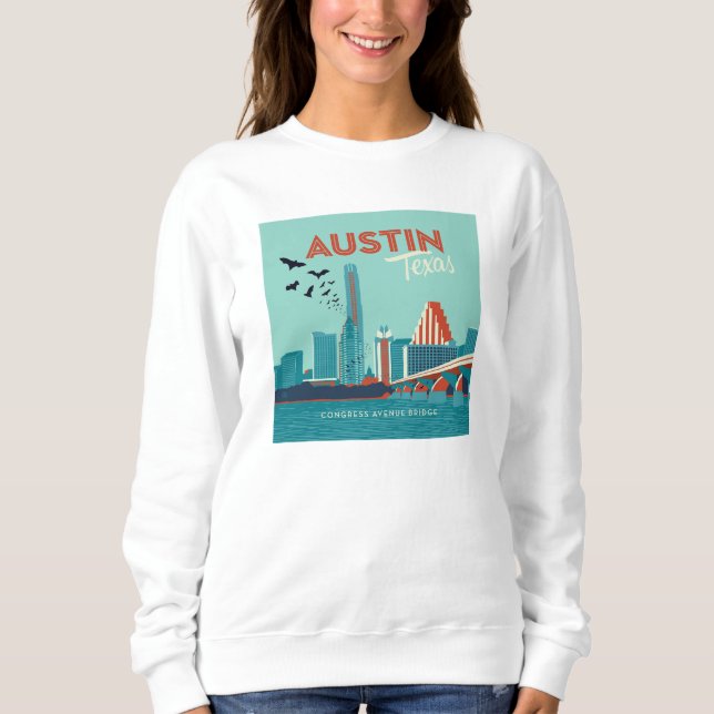 Sweatshirt Austin, Texas | Pont de l'Avenue du Congrès (Devant)