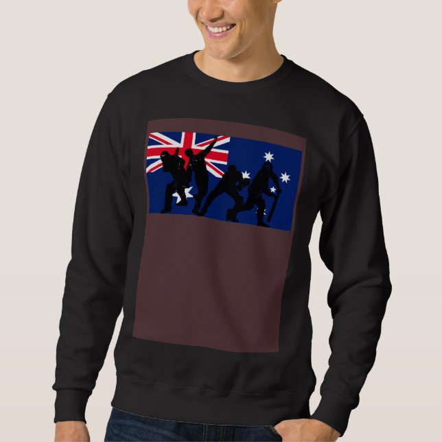 Sweatshirt Australia Cricket Players Australian Flag (Devant)