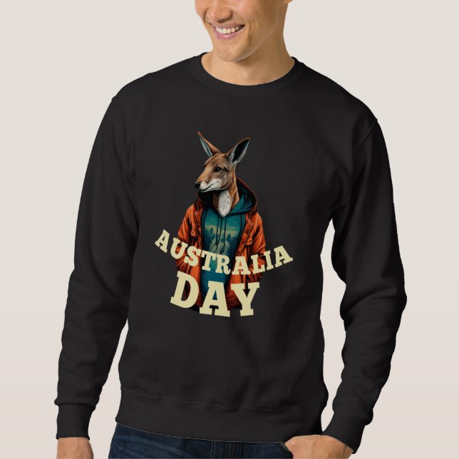 Sweatshirt Australia Day  Australian Kangaroo Vintage (Devant)