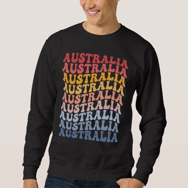 Sweatshirt Australia Groovy Retro Australian (Devant)