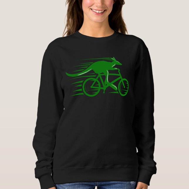 Sweatshirt Australia Kangaroo Cyclist Cycling Biking  Summer (Devant)