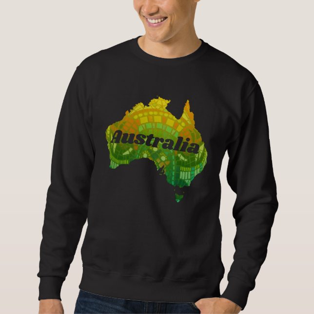 Sweatshirt Australia Map Australia I Love Australia Souvenir (Devant)