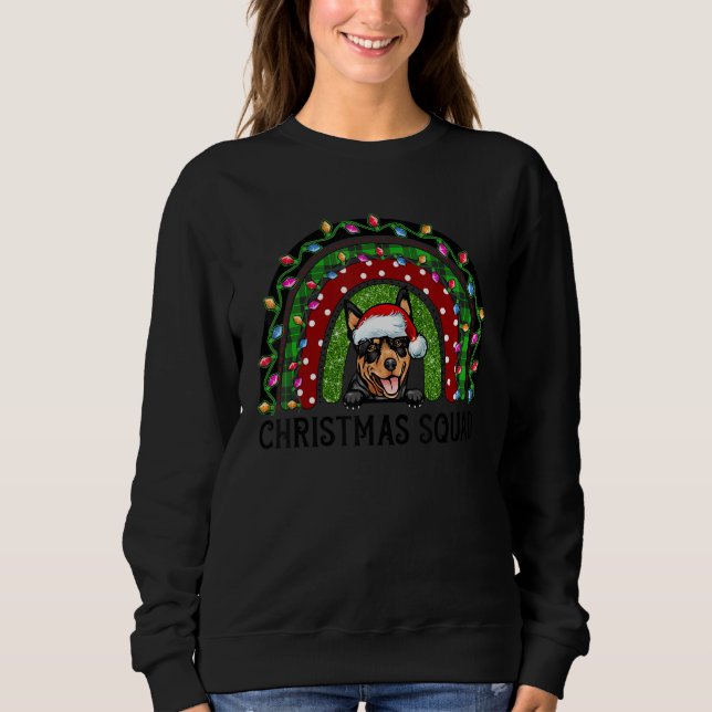 Sweatshirt Australian Kelpie Chien Tree Noël Lumière Noël Sq (Devant)