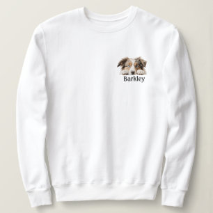 Sweatshirt Australian Shepherd Peeking Personnalisé