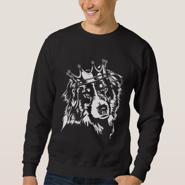 Sweatshirt Australian Shepherd with crown herder dog mom (Devant)