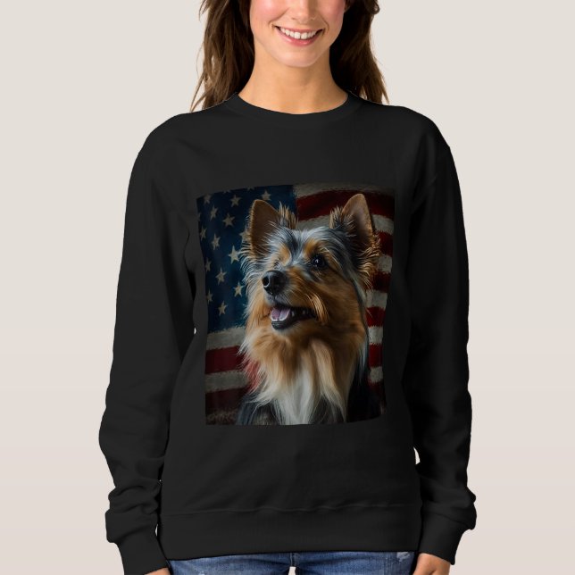 Sweatshirt Australian Terrier 4th of July  Australian Terrier (Devant)