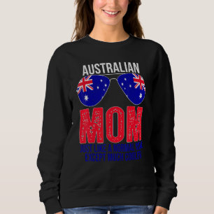 Sweatshirt Australie Maman Australie Drapeau Lunettes de sole