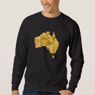 Sweatshirt Australie Polygon Style Carte géométrique Australi