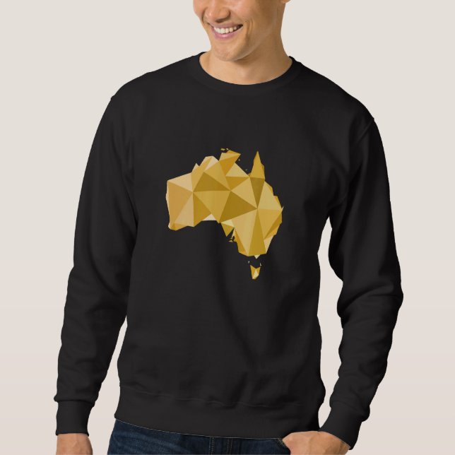 Sweatshirt Australie Polygon Style Carte géométrique Australi (Devant)