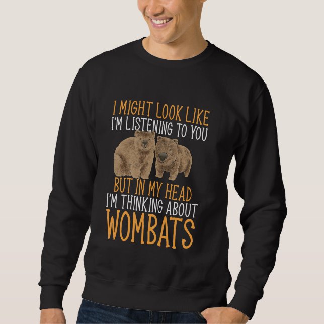 Sweatshirt Australie Wombat Penser Aux Wombats (Devant)