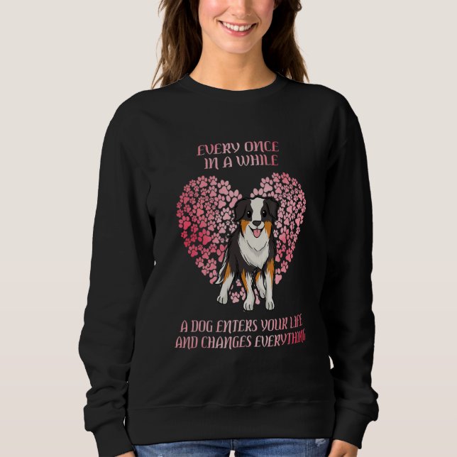 Sweatshirt Australien Berger Amour Avec Coeurs Aussie Chien (Devant)