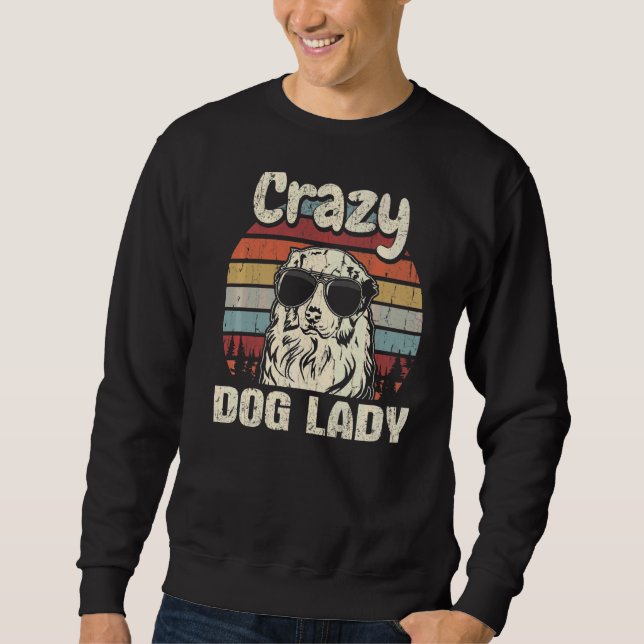 Sweatshirt Australien Berger fou chien dame Vintage mère (Devant)