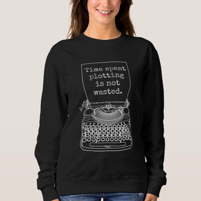 Sweatshirt Auteur Auteur romancier Temps passé à écrire un de (Devant)